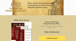 Desktop Screenshot of marketingsecretsforcontractors.com